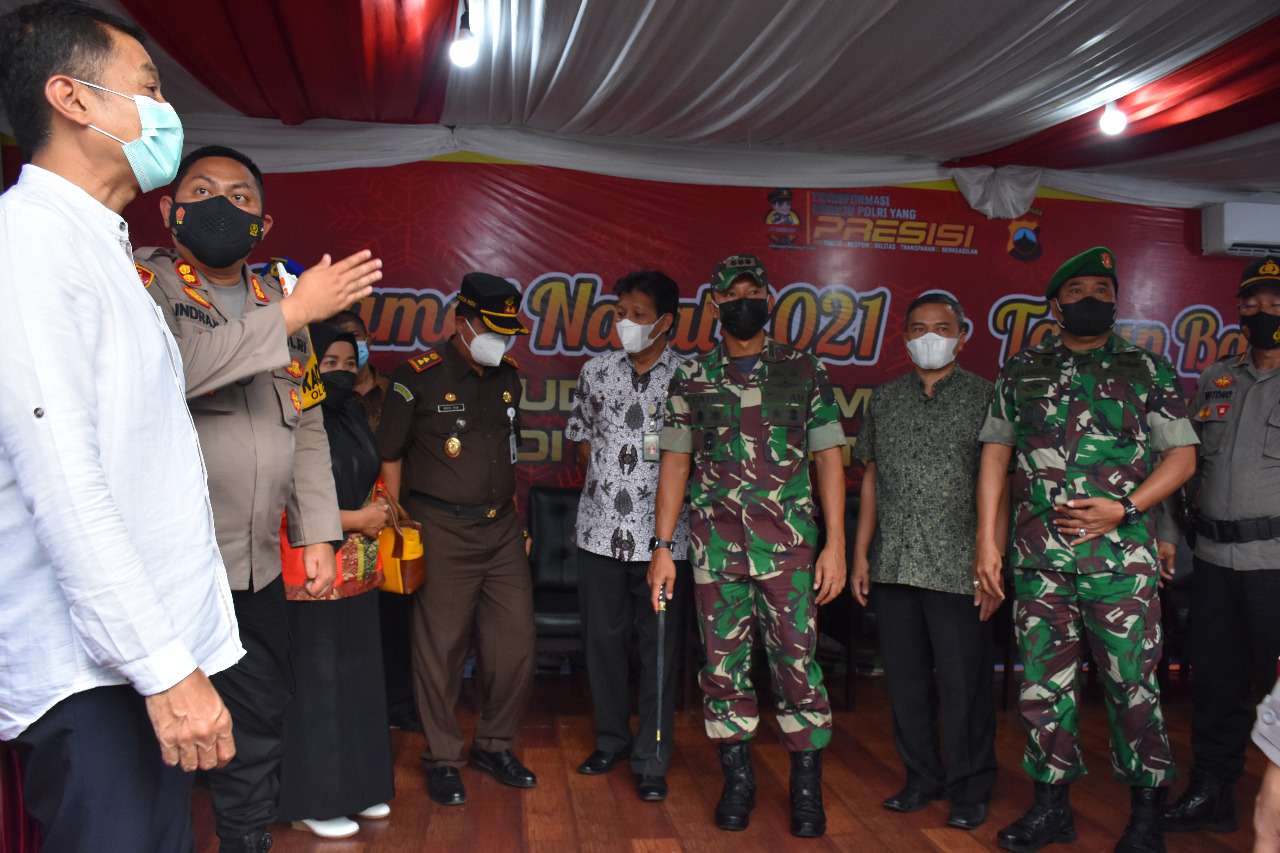 Danrem 073/MKT Dan Forkopimda Kota Salatiga Cek Kesiapan Pos Pengamanan Nataru